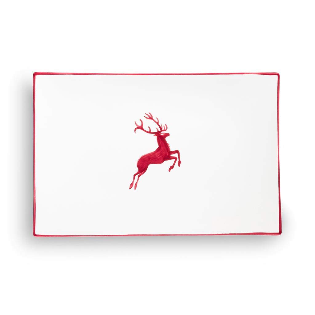 gmundner-keramik-platte-rechteckig-30-x-20-cm-bordeauxroter-hirsch image 2