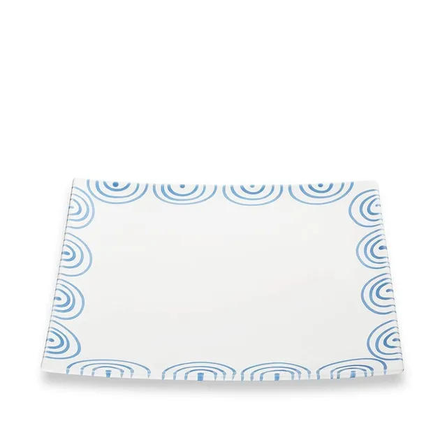 gmundner-keramik-platzteller-eckig-31-x-31-cm-blaugeflammt image 1