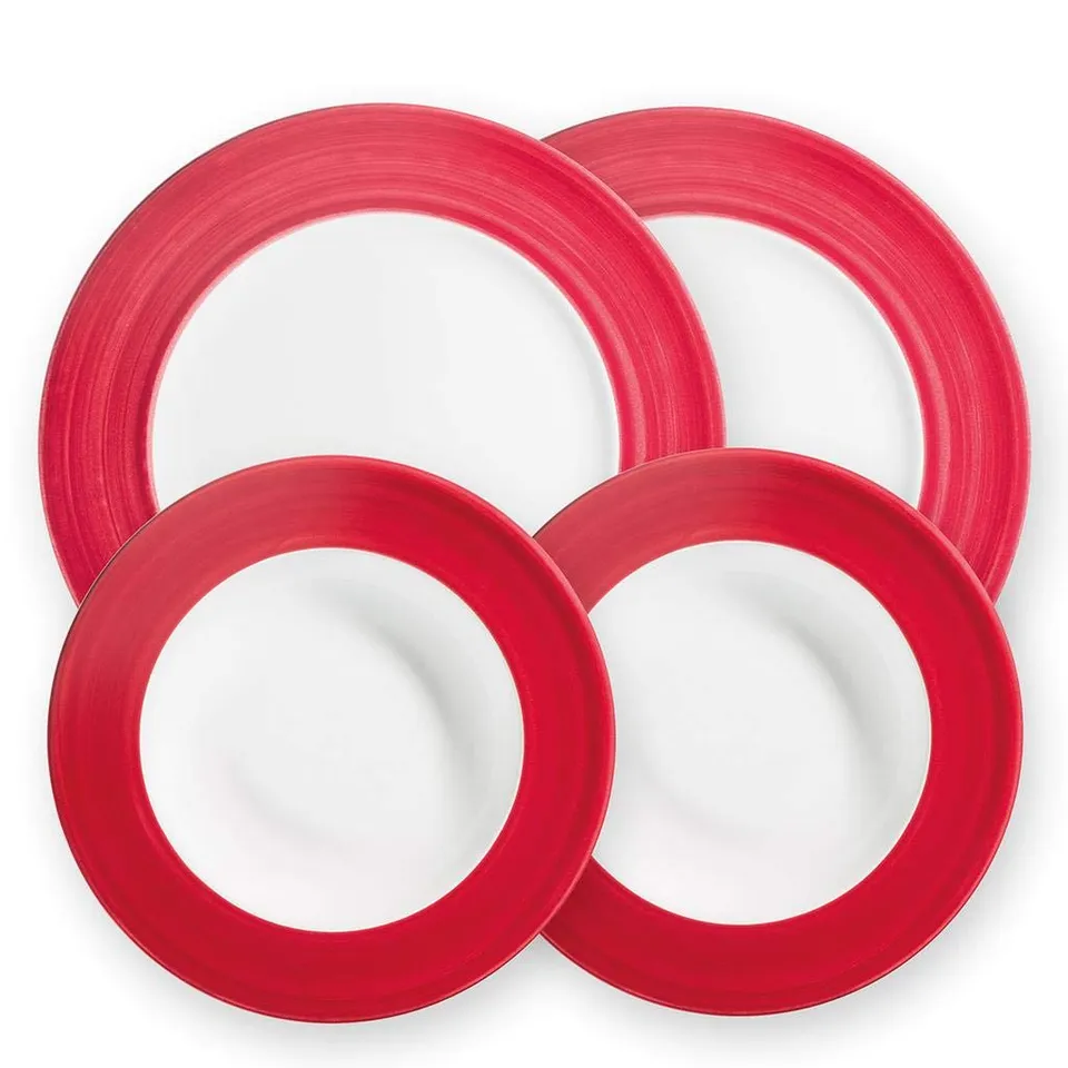 gmundner-keramik-dinner-for-two-gourmet-geschirrset-variation-bordeauxrot-4-teil image 1