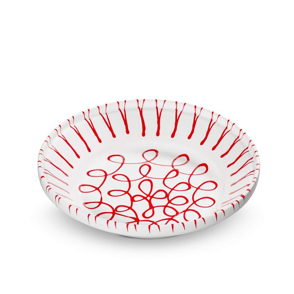 gmundner-keramik-reifsch-ssel-ohne-henkel-rotgeflammt-28-cm-handgemacht-in-sterr image 1