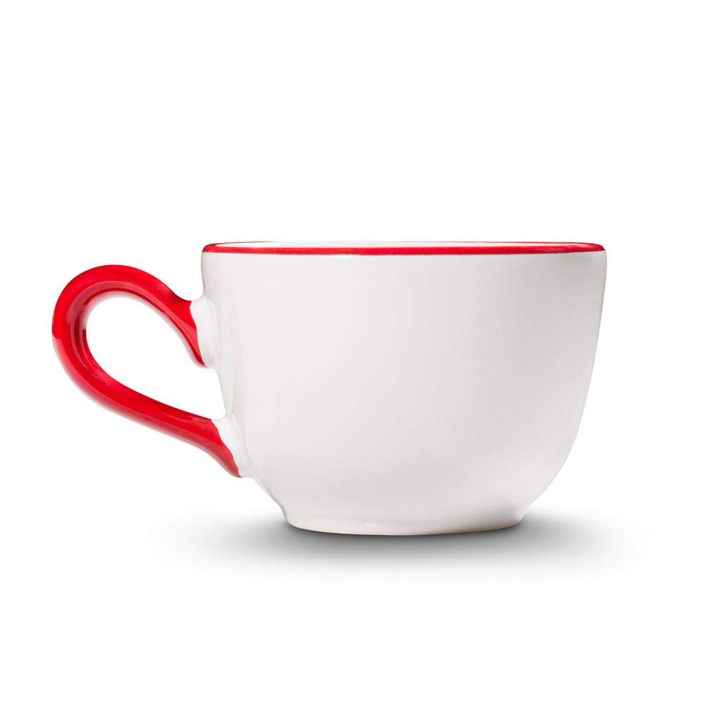 gmundner-keramik-kaffeetasse-gourmet-190-ml-rubinroter-hirsch image 3