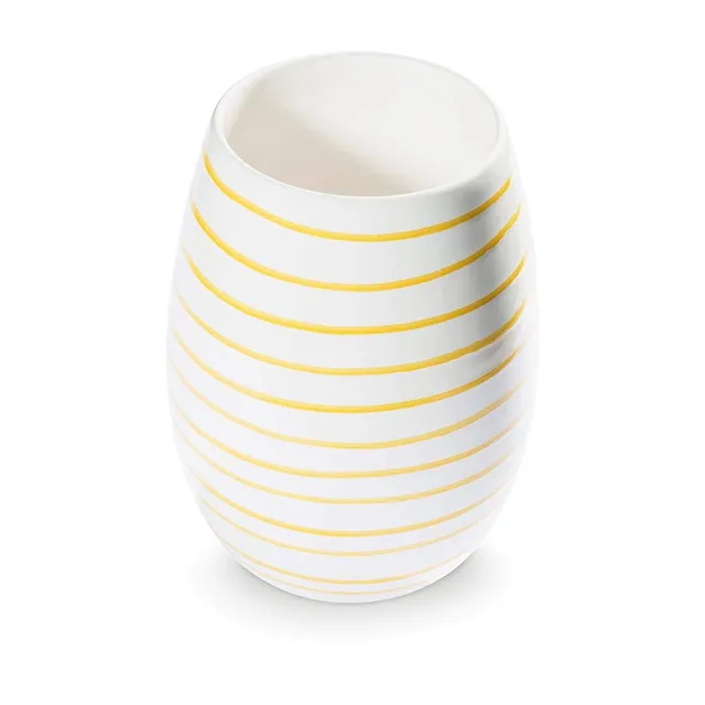 gmundner-keramik-vase-21-cm-dekor-gelbgeflammt image 1