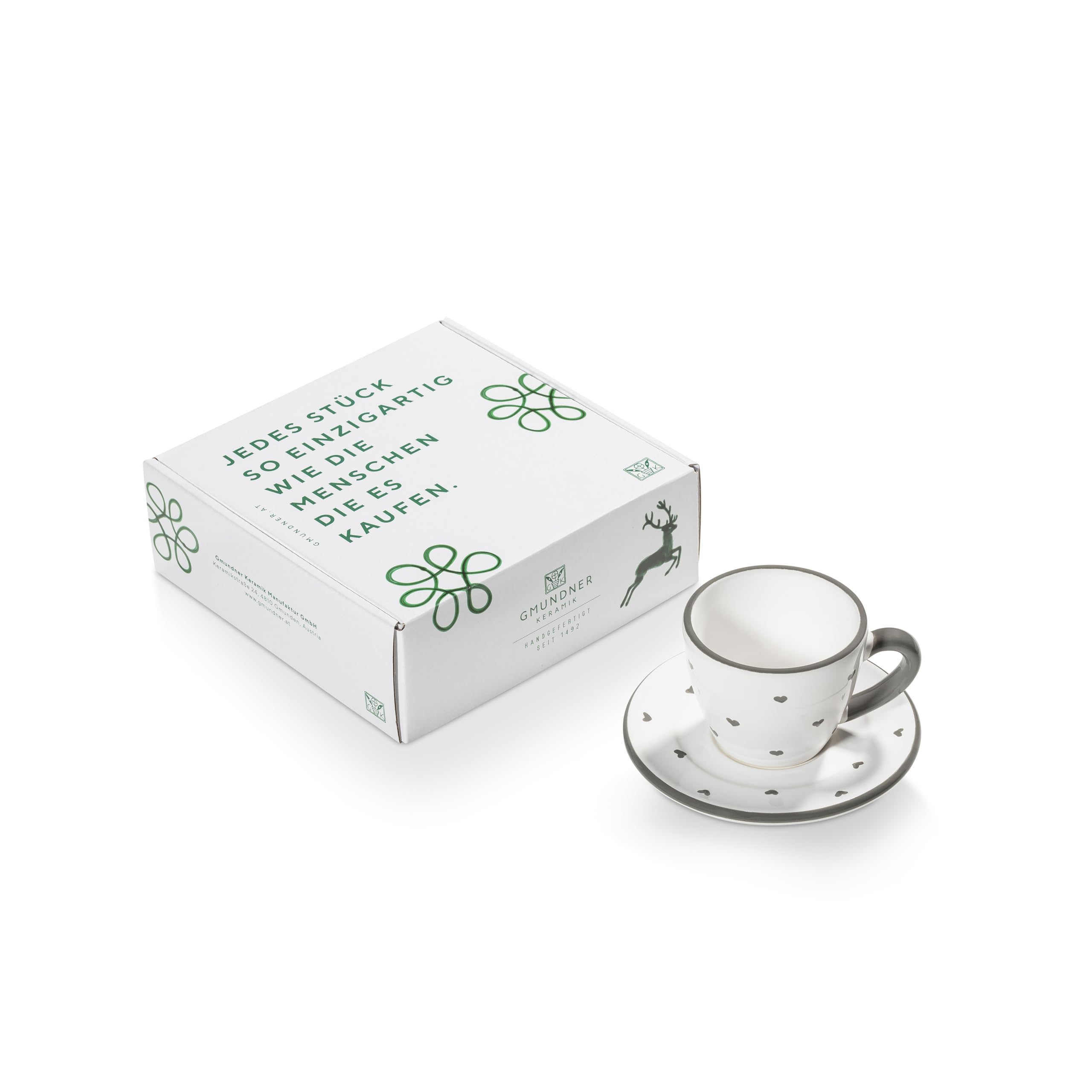 gmundner-keramik-herzerl-grau-espresso-for-you-gourmet-geschirrset-handgemacht-i image 1
