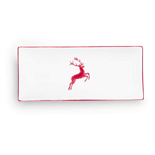 gmundner-keramik-platte-rechteckig-bordeauxroter-hirsch-36-x-15-cm-handgemacht-i image 4