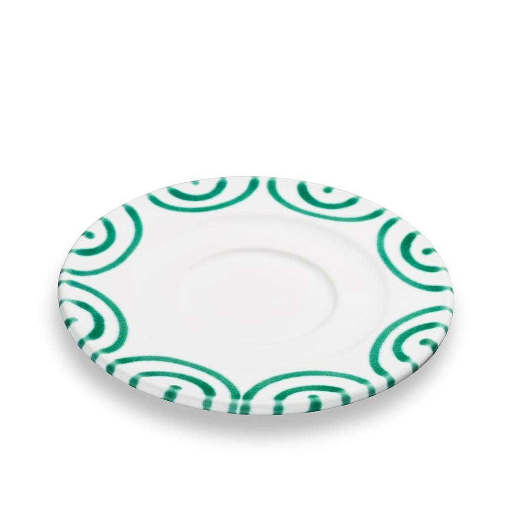 gmundner-keramik-unterteller-cappuccino-gourmet-14-cm-gr-ngeflammt-handgemacht-i image 1