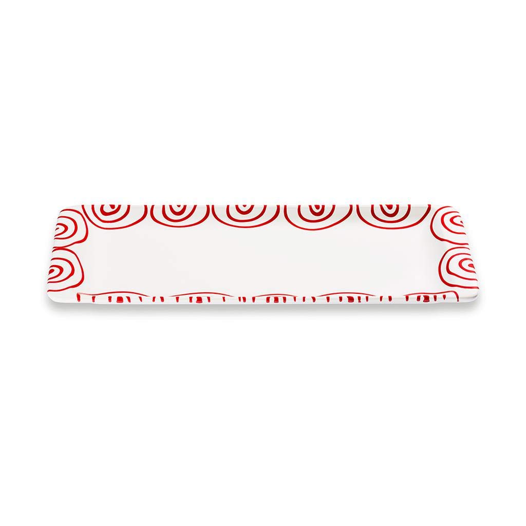 gmundner-keramik-stollenplatte-42-x-16-cm-rotgeflammt-handgemacht-in-sterreich image 1