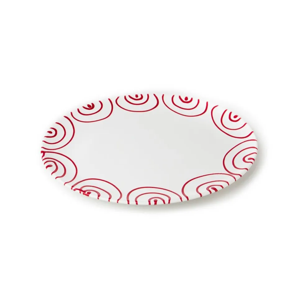 gmundner-keramik-platte-oval-33-x-26-cm-rotgeflammt image 1