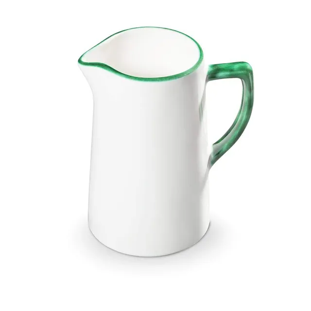 gmundner-keramik-wasserkrug-gr-ner-rand-0-7-liter-handgemacht-in-sterreich image 1