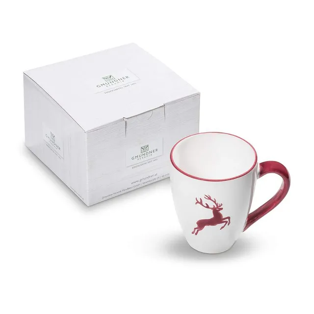 gmundner-keramik-bordeauxroter-hirsch-fr-hst-cksbecher-max-0-3-liter image 1