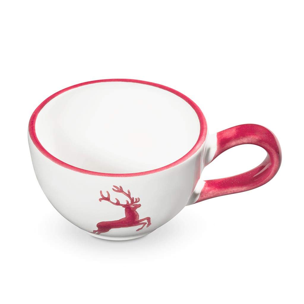 gmundner-keramik-mokkatasse-60-ml-bordeauxroter-hirsch image 1