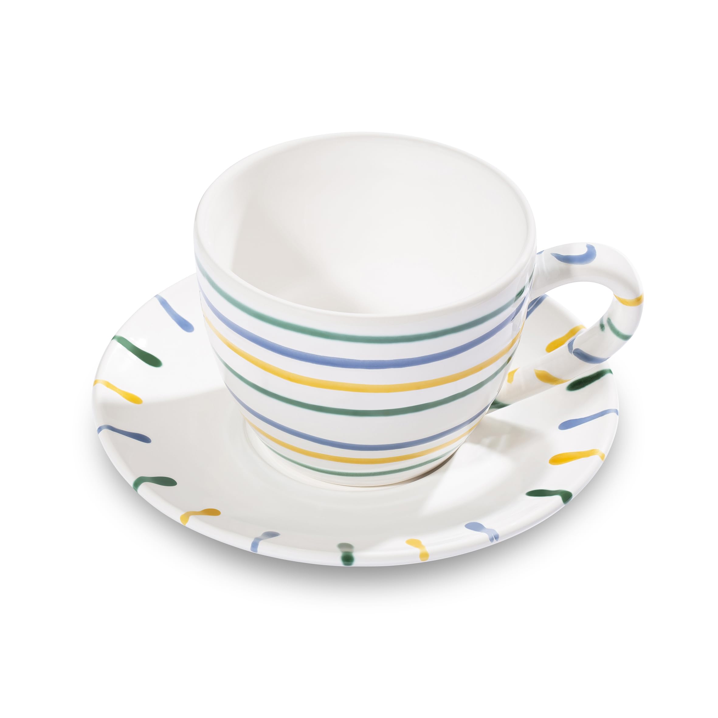gmundner-keramik-buntgeflammt-teetasse-maxima-mit-unterteller-handgemacht-in-ste image 2