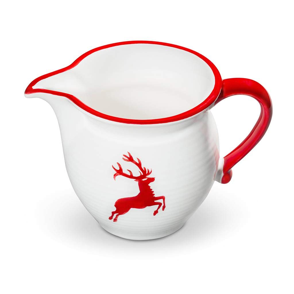 gmundner-keramik-milchgie-er-glatt-0-5-liter-rubinroter-hirsch-handgemacht-in-st image 1