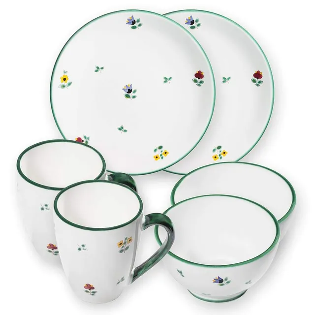 gmundner-keramik-h-ttenfr-hst-ck-cup-geschirrset-6-teilig-f-r-2-personen-streubl image 1