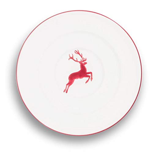 gmundner-keramik-unterteller-kaffee-bordeauxroter-hirsch-16-cm-handgemacht-in-st image 4