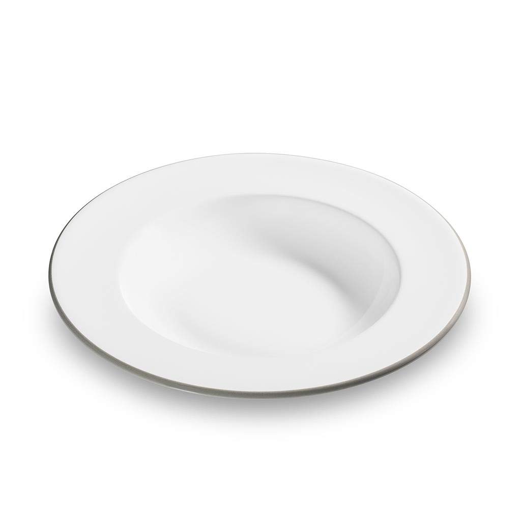 gmundner-keramik-suppenteller-gourmet-24-cm-grauer-rand-handgemacht-in-sterreich image 1