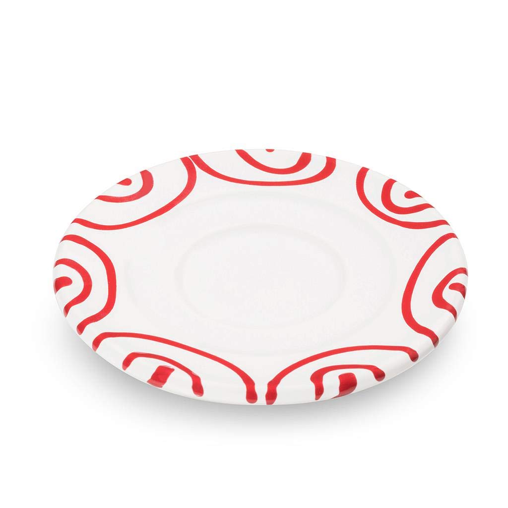 gmundner-keramik-unterteller-espresso-gourmet-11-cm-rotgeflammt image 1