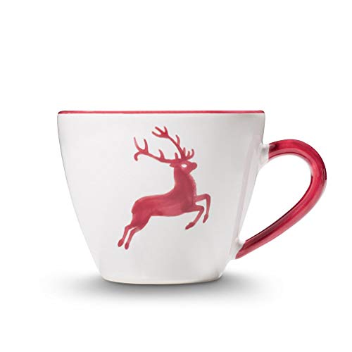 gmundner-keramik-kaffeetasse-gourmet-0-2-liter-bordeauxroter-hirsch image 5