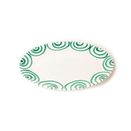 gmundner-keramik-manufaktur-platte-oval-gr-ngeflammt-33-x-26-cm-handgefertigt-in image 2