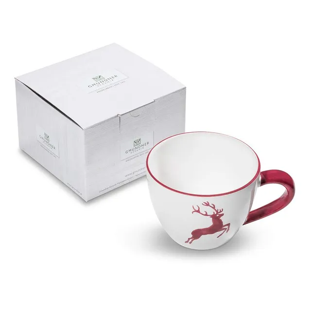 gmundner-keramik-teetasse-maxima-0-4-liter-bordeauxroter-hirsch image 1