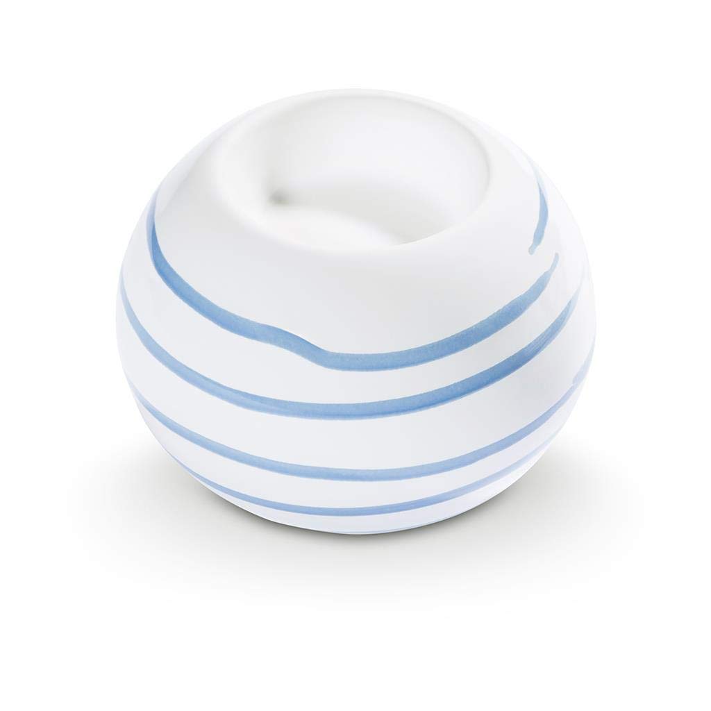 gmundner-keramik-blaugeflammt-kugel-leuchter-f-r-1-teelicht-8-5-cm image 1