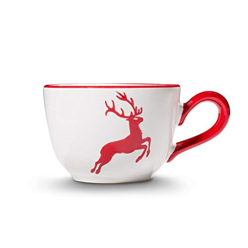 gmundner-keramik-kaffeetasse-gourmet-190-ml-rubinroter-hirsch image 8