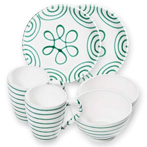 gmundner-keramik-h-ttenfr-hst-ck-cup-f-r-2-6-teiliges-geschirrset-dekor-gr-ngefl image 2