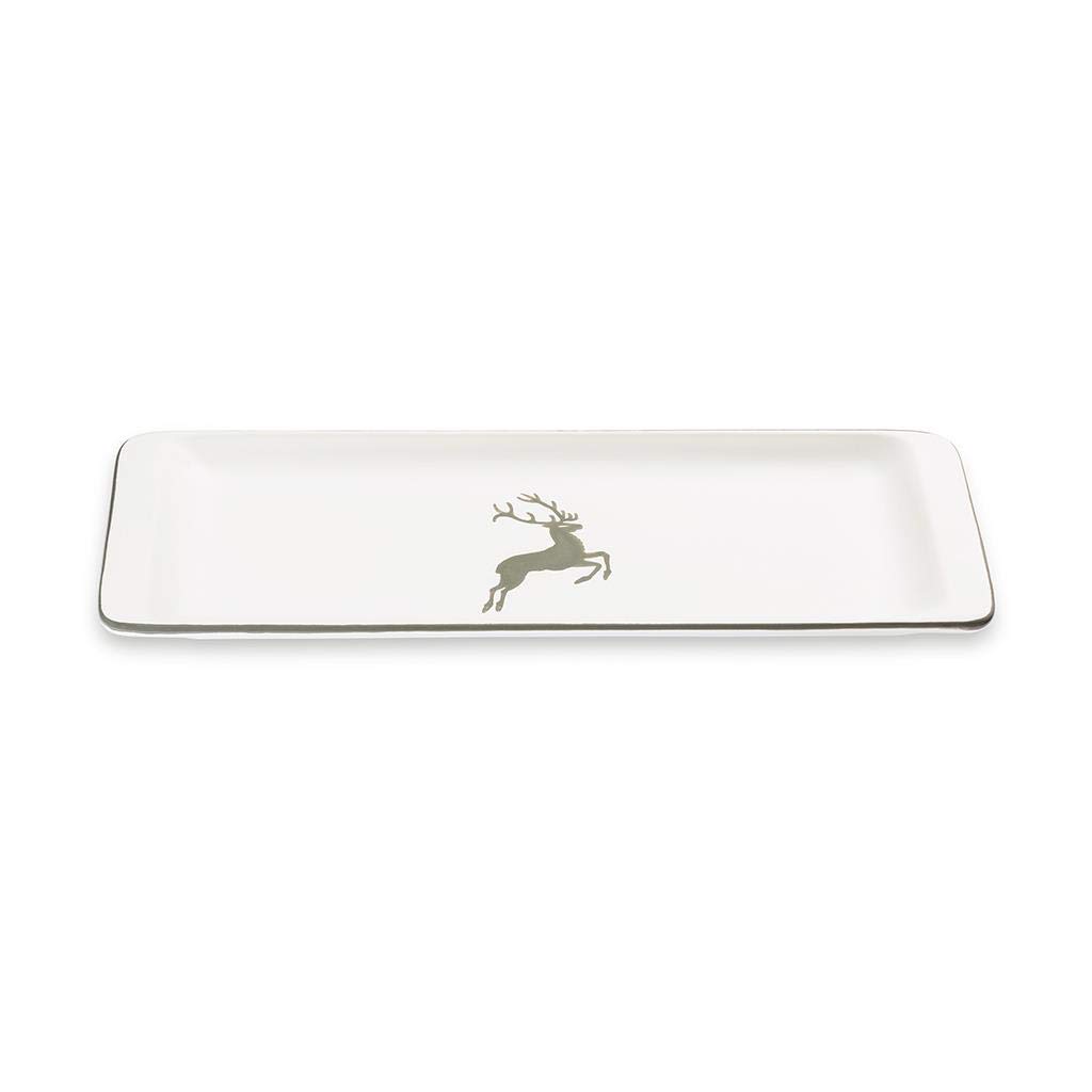 gmundner-keramik-stollenplatte-grauer-hirsch-42-x-16-x-2-5-cm-handgemacht-in-ste image 1