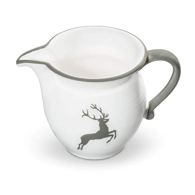 gmundner-keramik-milchgie-er-glatt-0-5-liter-grauer-hirsch image 1