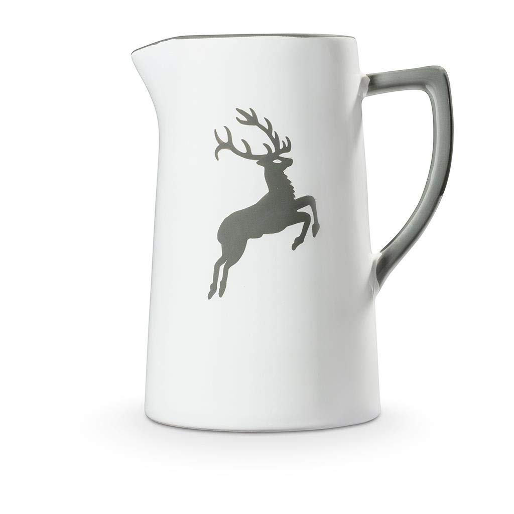 gmundner-keramik-wasserkrug-grauer-hirsch-0-7-liter-handgemacht-in-sterreich image 2