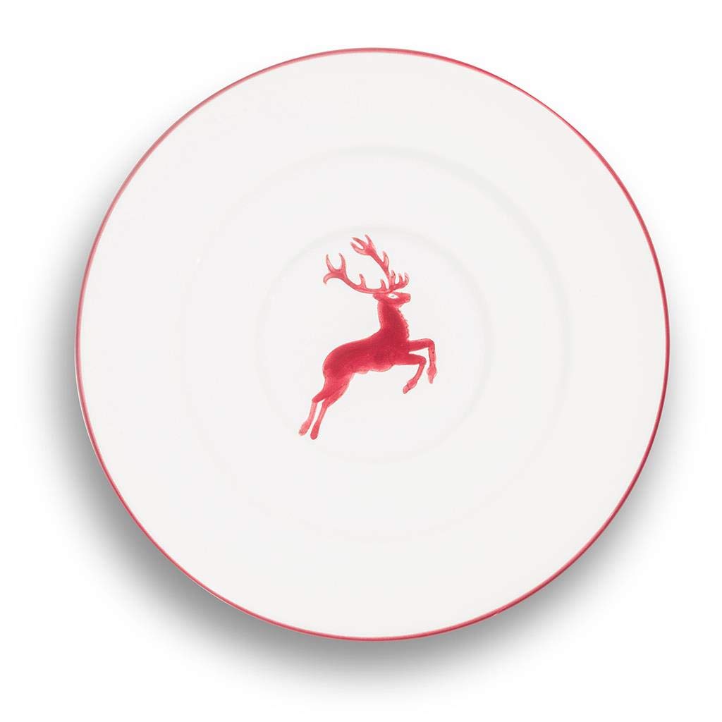 gmundner-keramik-unterteller-kaffee-bordeauxroter-hirsch-16-cm-handgemacht-in-st image 2
