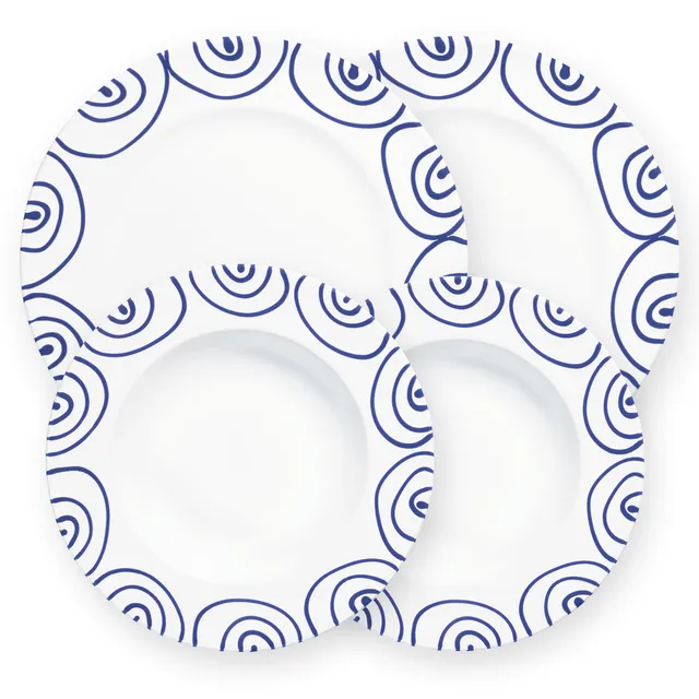 gmundner-keramik-dunkelblaugeflammt-dinner-f-r-2-gourmet-geschirrset image 1
