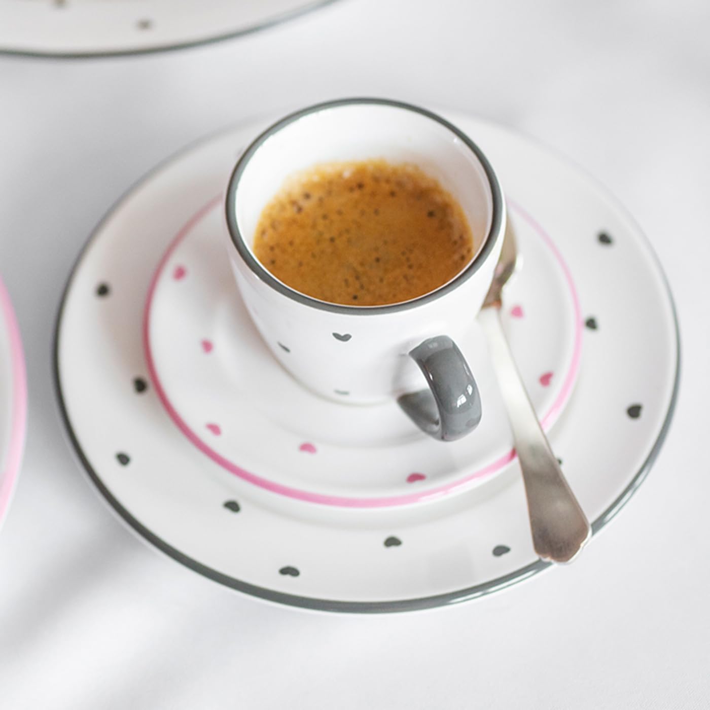 gmundner-keramik-herzerl-grau-unterteller-espresso-11-cm image 4