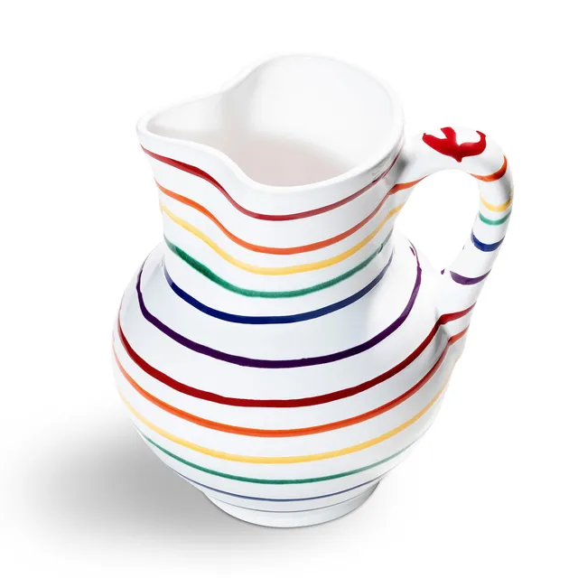 gmundner-keramik-krug-wiener-form-1-liter-regenbogen image 1