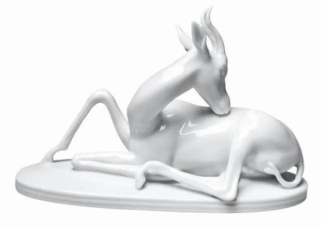 augarten-figur-gazelle-liegend-handgefertigte-wiener-porzellanfigur image 1