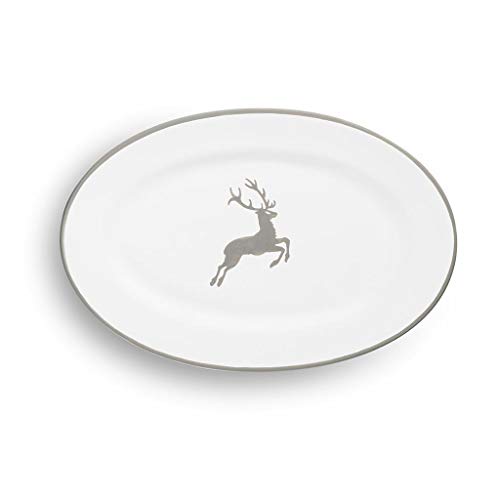 gmundner-keramik-grauer-hirsch-platte-oval-gourmet-21-x-14-cm image 4