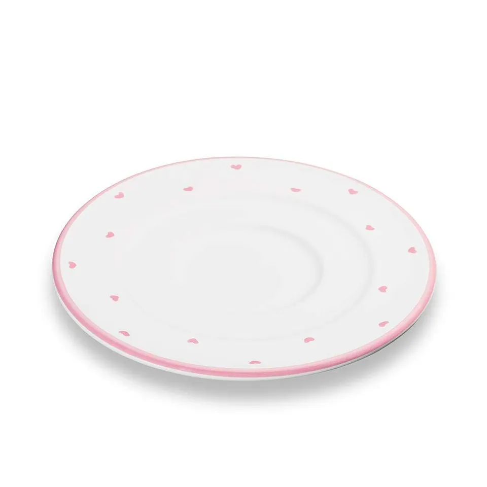 gmundner-keramik-herzerl-rosa-unterteller-kaffee-gourmet-16-cm image 1