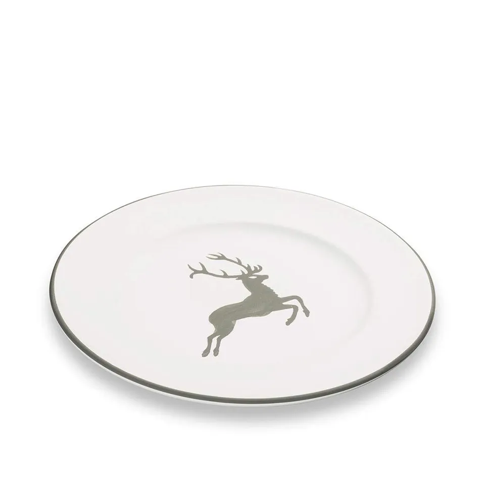 gmundner-keramik-dessertteller-gourmet-18-cm-grauer-hirsch image 1