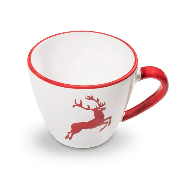 gmundner-keramik-kaffeetasse-gourmet-0-2-liter-rubinroter-hirsch image 1