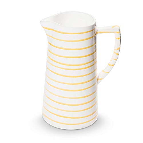gmundner-keramik-wasserkrug-1-2-liter-gelbgeflammt image 4