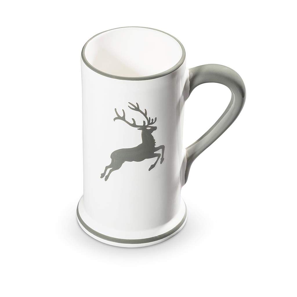 gmundner-keramik-grauer-hirsch-bierkrug-0-5-liter-handgemacht-in-sterreich image 1