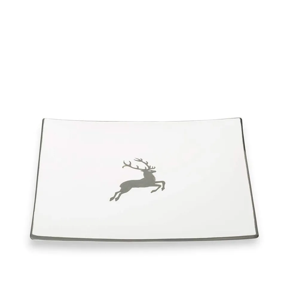 gmundner-keramik-speiseteller-26-cm-grauer-hirsch image 1