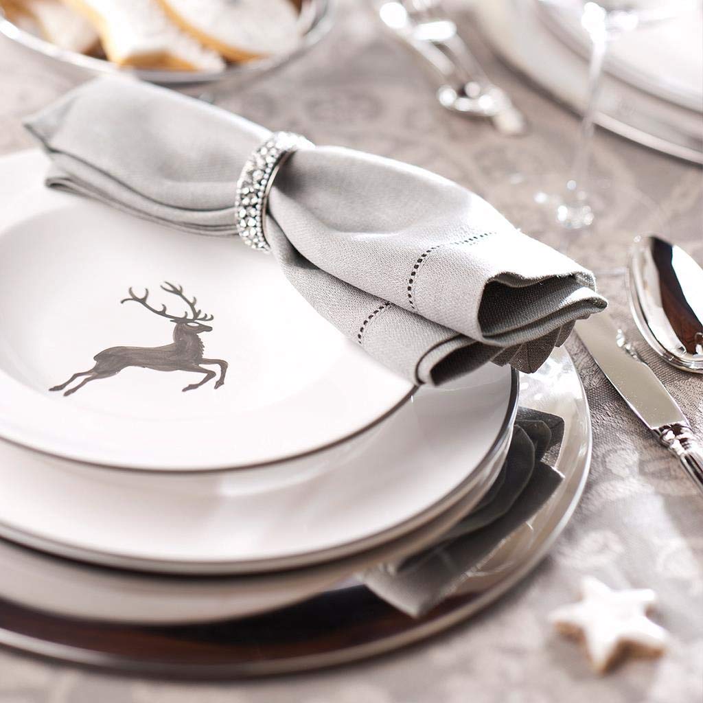 gmundner-keramik-dinner-for-two-gourmet-geschirrset-grauer-hirsch-4-teilig-handg image 2