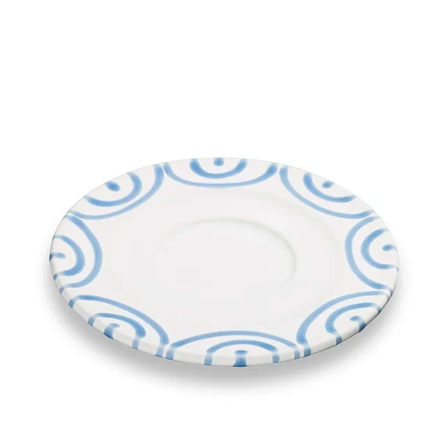 gmundner-keramik-unterteller-cappuccino-gourmet-14-cm-blaugeflammt image 1