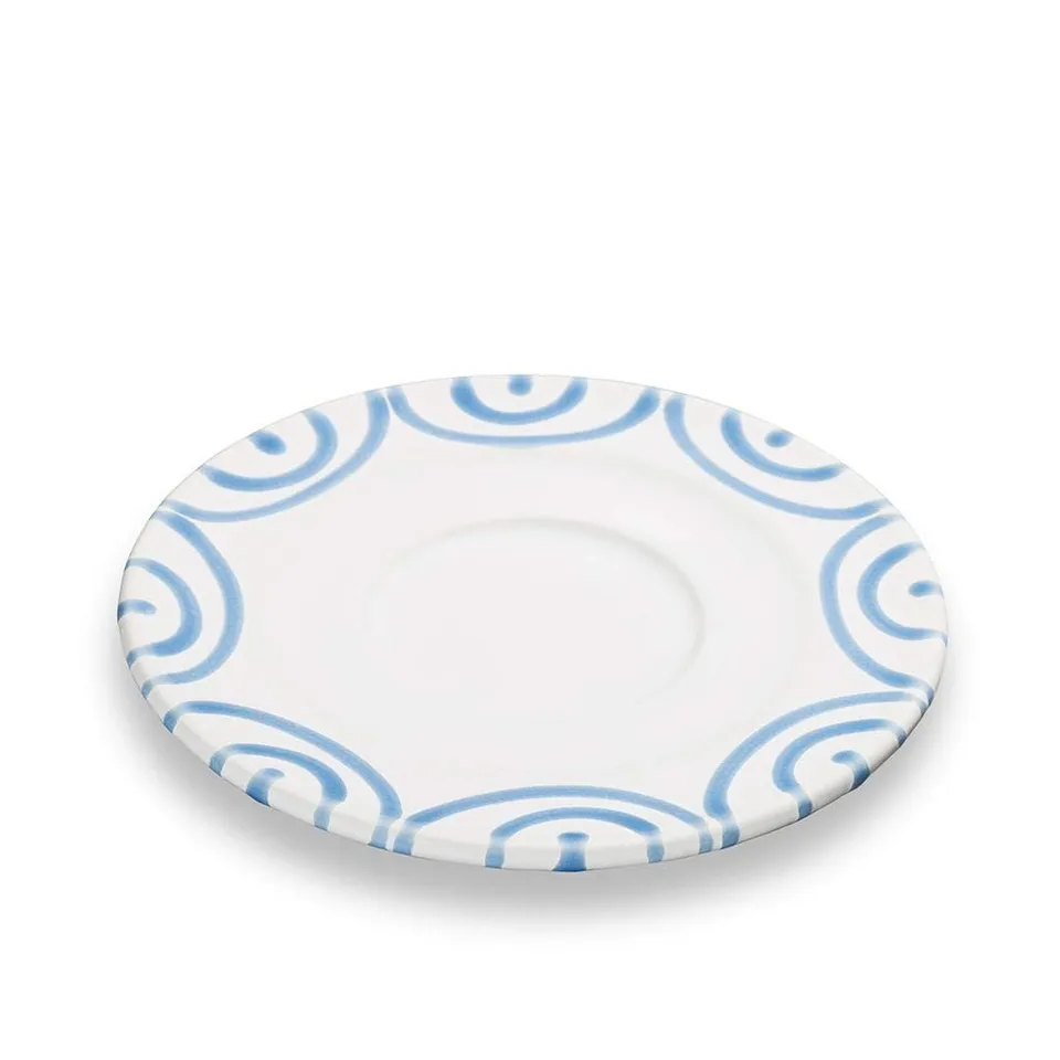 gmundner-keramik-unterteller-cappuccino-gourmet-14-cm-blaugeflammt image 1