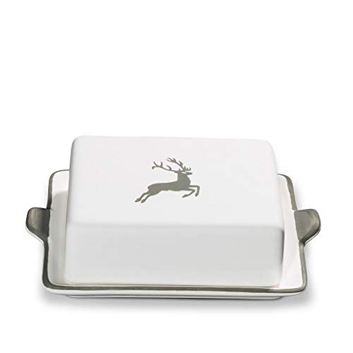 gmundner-keramik-grauer-hirsch-butterdose-20-5-x-14-5-x-5-7-cm image 4