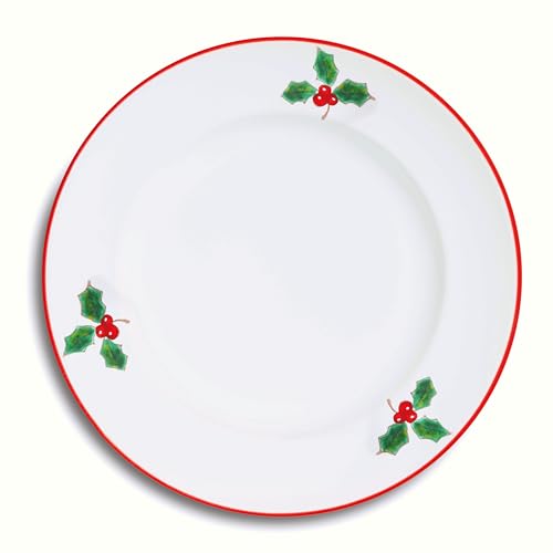 gmundner-keramik-winterbeere-rubinroter-rand-speiseteller-gourmet-27-cm-handgema image 4