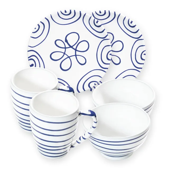 gmundner-keramik-h-ttenfr-hst-ck-cup-f-r-2-geschirrset-6-teilig-dunkelblaugeflam image 1