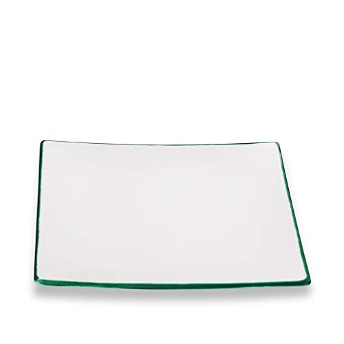 gmundner-keramik-speiseteller-26-x-26-x-2-2-cm-gr-ner-rand-handgemacht-in-sterre image 3