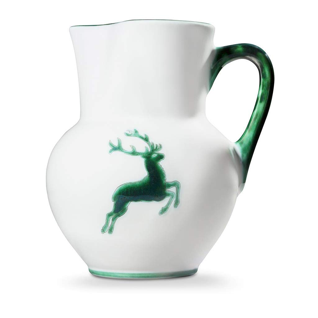 gmundner-keramik-krug-wiener-form-1-5-liter-gr-ner-hirsch image 2