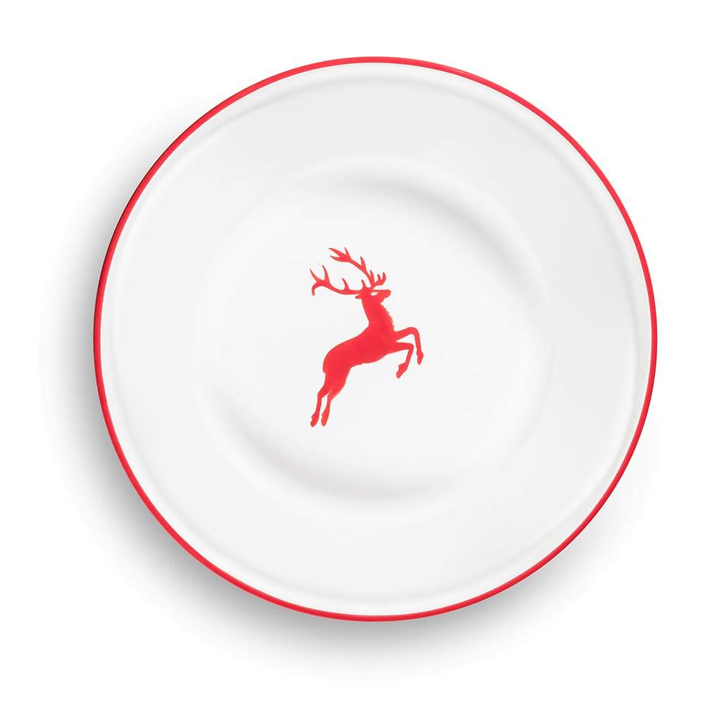 gmundner-keramik-reifsch-ssel-ohne-henkel-rubinroter-hirsch-28-cm-handgemacht-in image 2